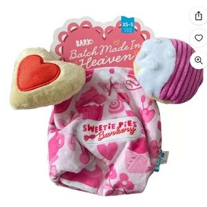 Bark ❤️ Batch Made In Heaven ❤️ Cookies and a bag - Plush Dog Toy XS-S NWT